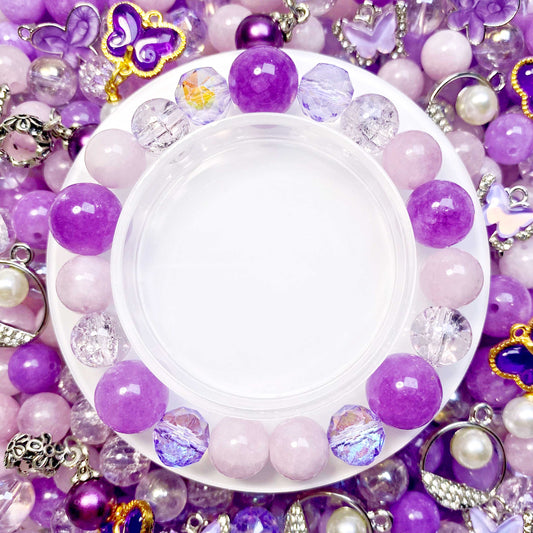 【C920】Lavender Manor(10+12.5)-Luxury Stone & High Quality Glass Bead & High Quality Starlight Glass & Metal