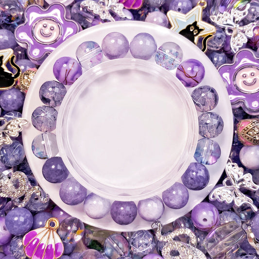 【C837】Moonlight Surrounds(8'10'10.5') - Luxury Stone & High Quality Glass Bead & Metal