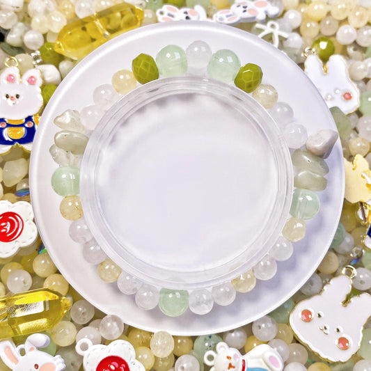 【C858】Rabbits On The Lawn(6.5'8'6*8) - Luxury Stone & High Quality Glass Bead & Metal