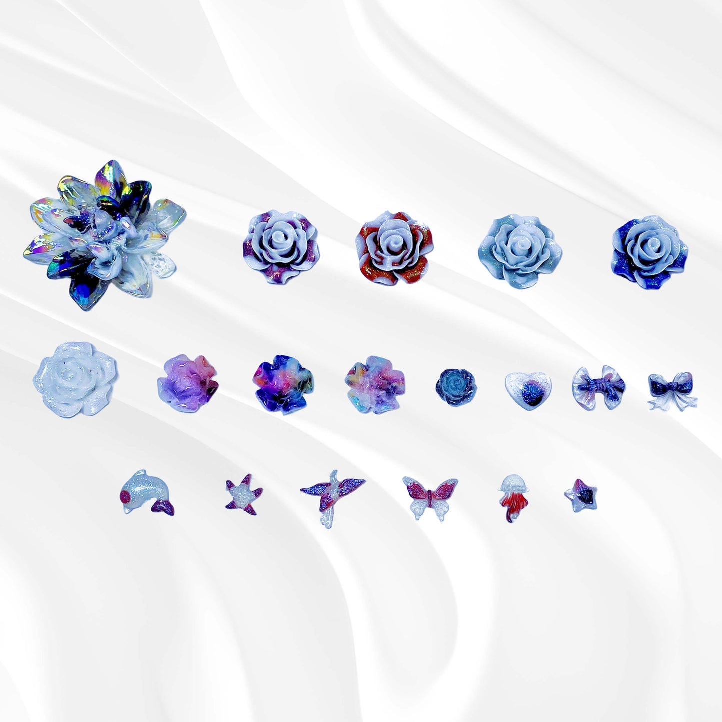 【A2950】Romance And Flowers - Luminous Resin Nail DIY